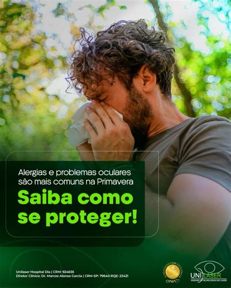 Alergias e problemas oculares são mais comuns na primavera UNILASER