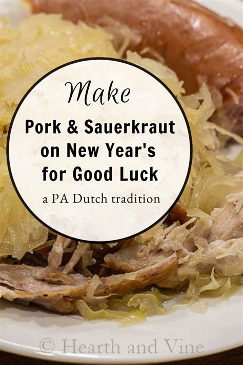 Pork and Sauerkraut on New Year's Day for Good Luck