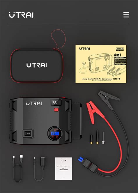 UTRAI Jstar 5 24000mAh 2000A Jump Starter With Air Compressor