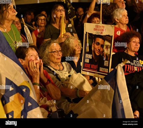 Jerusalem Israel Juni Israelis Protestieren Vor Premierminister