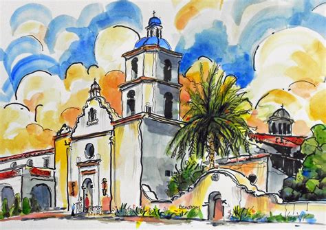 Terry's Ink and Watercolor: Mission San Luis Rey