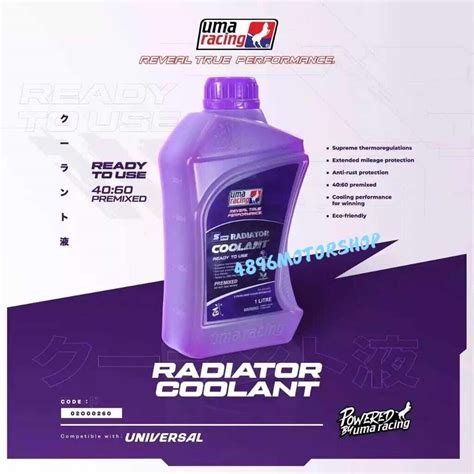 Original Uma Racing Premix Radiator Coolant Litre Honda Yamalube