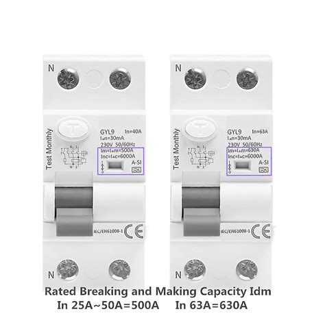 Gyl9 2pole Typea Si Type Electromagnetic Residual Current Device 40a