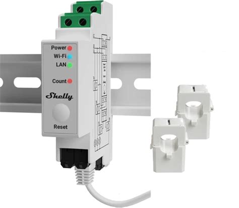 Shelly Pro EM 50A energimätning med WiFi och Ethernet Shelly ProEM 50A