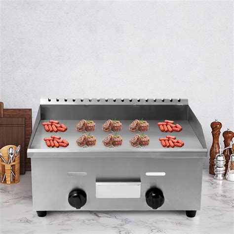 JOYDING Commercial Gas Griddle Countertop Non-Stick Flat Grill ...