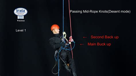 Irata Level1 Passing Mid Rope Knots Dscent Mode Youtube