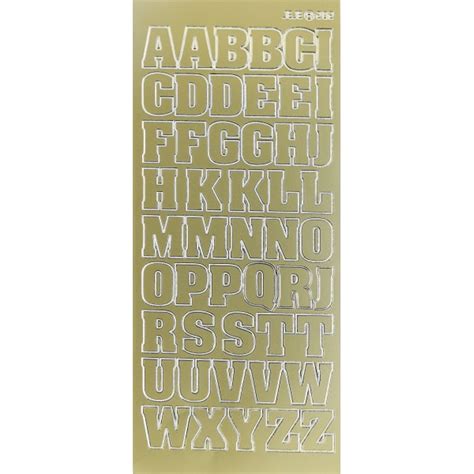 Sticker Peel Off Autocollant Scrapbooking Or Criture Alphabet Majuscule