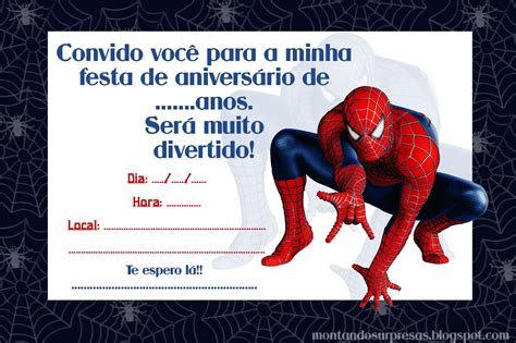 Convite Homem Aranha Modelos Incr Veis De Convites