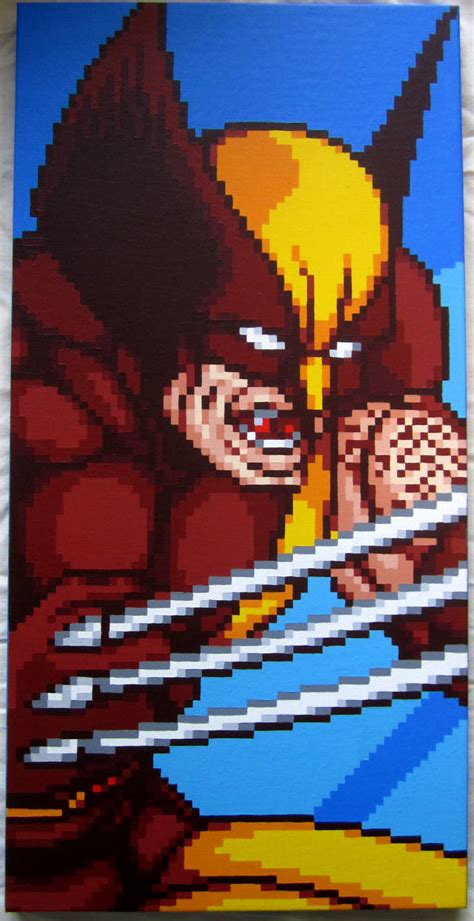 Wolverine Pixel Painting By Pixelartpaintings On Deviantart