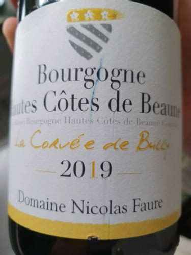 Domaine Nicolas Faure La Corvée de Bully Bourgogne Hautes Côtes de