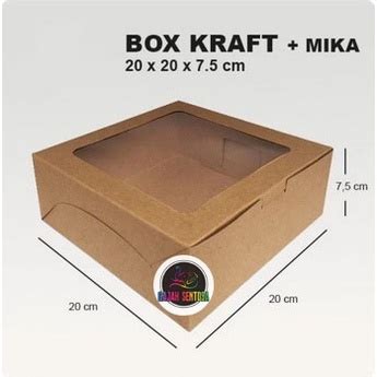 Jual Box Kotak Dos Nasi Kue Snack Kraft X X Cm Lubang Mika