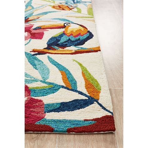 Copacabana Toucan Tropical Indoor Outdoor Rug 230x320cm OZ Furniture