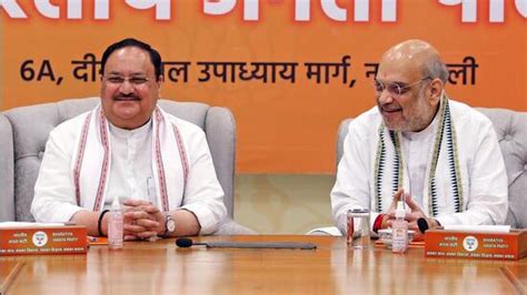 Amit Shah Jp Nadda Meet Bihar Bjp Leaders With Eye On Polls Latest