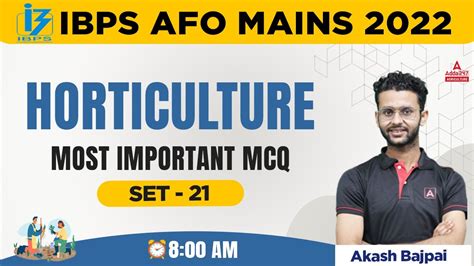 Horticulture By Akash Bajpai IBPS AFO Mains 2022 Most Important MCQ