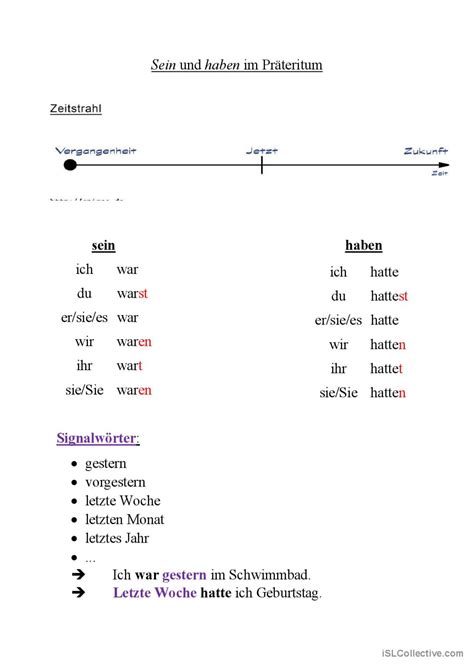 Sein Und Haben Im Pr Teritu Deutsch Daf Arbeitsbl Tter Pdf Doc