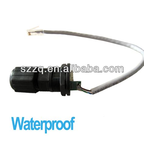 Ip67 Waterproof Female Rj45 Connector Utp Cat5 Pcb Molded High Quality