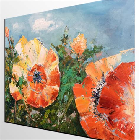 Abstract Flower Painting, Large Wall Art, Large Art, Canvas Wall Art, – artworkcanvas