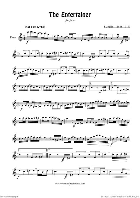 Free Joplin The Entertainer Sheet Music For Flute Solo [pdf] Sheet Music Flute Sheet Music