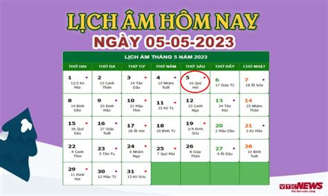 Lịch âm 5 5 Âm lịch hôm nay 5 5 chính xác nhất lịch vạn niên 5 5 2023