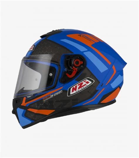 Nzi Trendy Overtaking Blue Matt Full Face Helmet