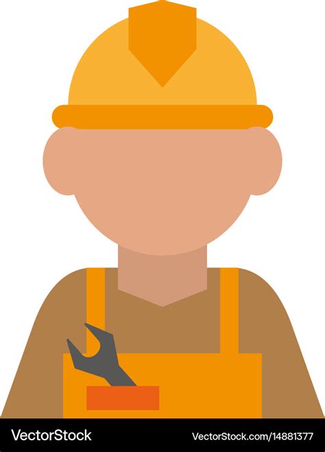 Construction worker builder contractor icon image Vector Image