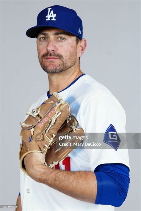 Daniel Hudson Of The Los Angeles Dodgers Poses For A Photo During The