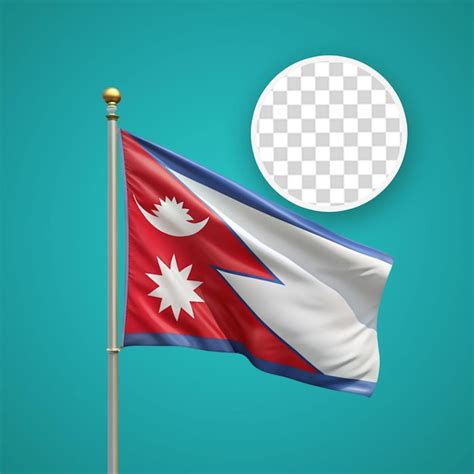 Premium PSD Realistic Nepal Flag Background