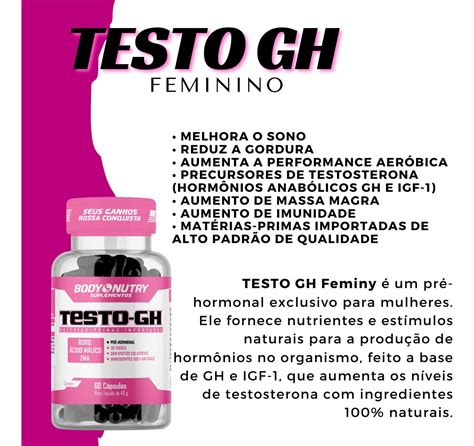 Pré Hormonal Testo Gh Feminino 60 Cápsulas F Importada MercadoLivre