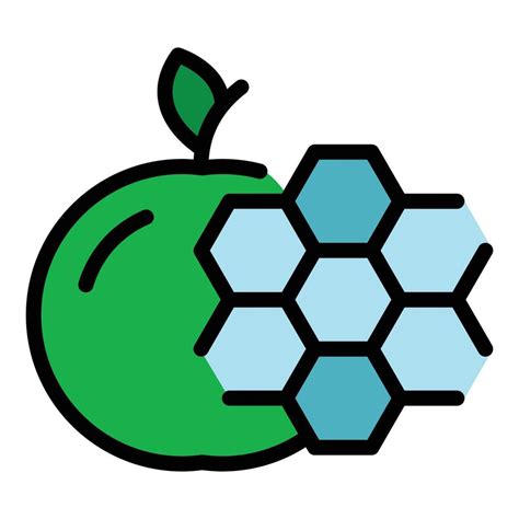 Apple Gmo Icon Color Outline Vector 15143068 Vector Art At Vecteezy