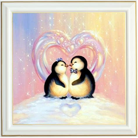 Broderie Diamant Amour De Pingouin X Cm Lartera