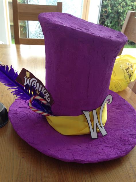 Diy Willy Wonka Hat Charlie And The Chocolate Factory Cardboard Willy