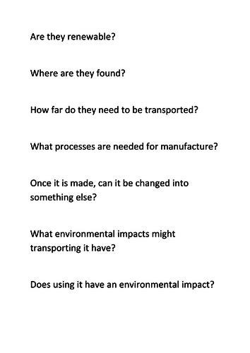 Aqa Trilogy 9 1 Life Cycle Assessments Teaching Resources