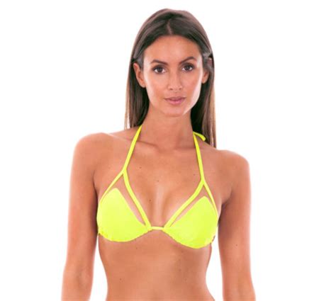 Triangel Oberteil Gelb Strappy Acid Bikini BRASIL Shop