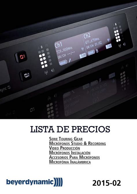 Pdf Lista De Precios Beyerdynamic Es Pdf File Lista De Precios