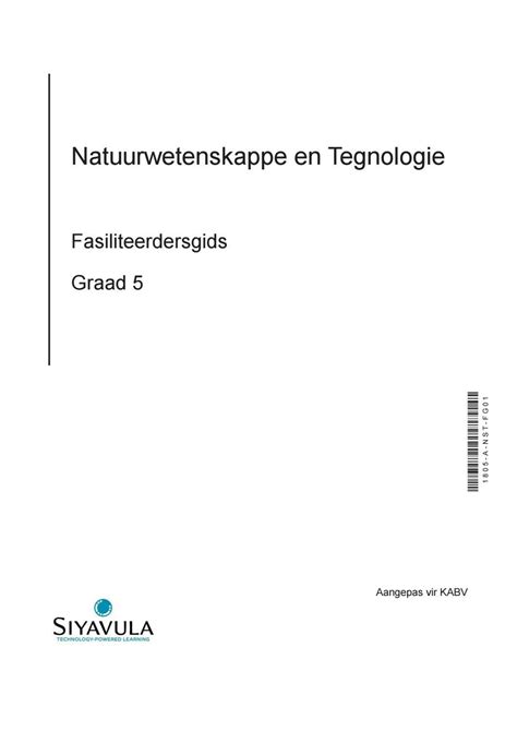 Gr 5 Natuurwetenskappe En Tegnologie Fasiliteerdersgids By Impaq Issuu