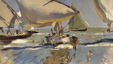 Joaquin Sorolla Barcas En La Playa Producci N Art Stica Pinturas