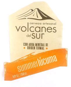 Drink Label Volcanes Del Sur Summer Lucuma Embotelladora