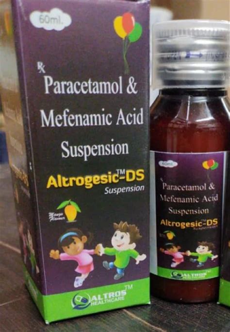 Paracetamol 250 Mg Mefenamic 100 60ml Syrup At Rs 75 Bottle