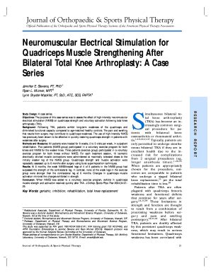 Fillable Online Neuromuscular Electrical Stimulation For Quadriceps