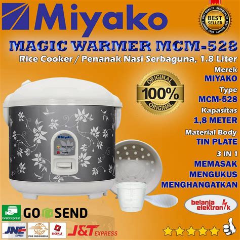 Jual Miyako Magic Rice Cooker Penanak Nasi Miyako Mcm Liter