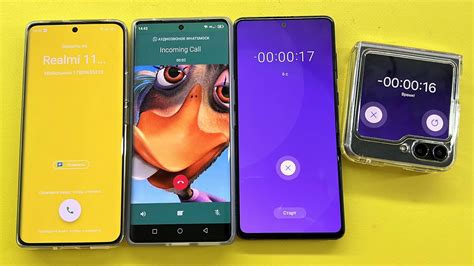 Incoming Call Whatsapp Vs Alarm Clock Timer Samsung Z Flip Realmi