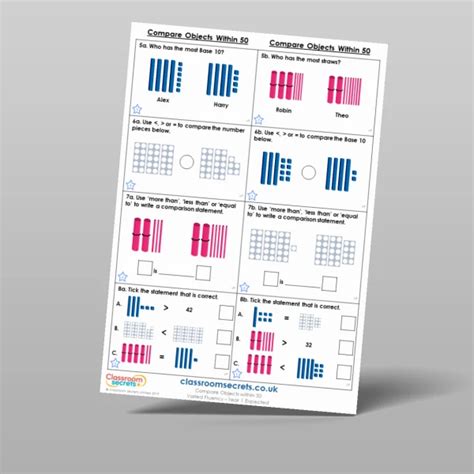 Compare Objects Within 50 Varied Fluency Resource Classroom Secrets