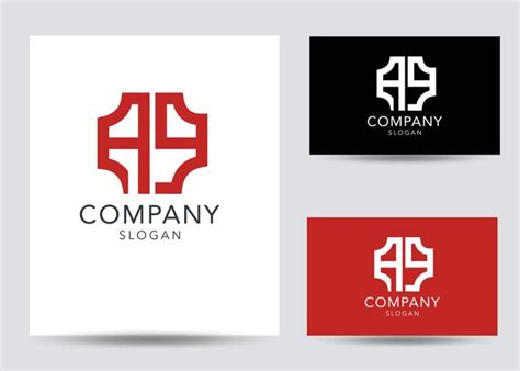 Moderne Monogramm Anfangsbuchstaben Ap Logo Designvorlage Premium Vektor