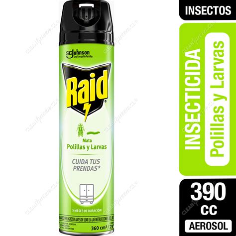 Insecticida Raid Mata Mosquitos Moscas Y Zancudos Sin Olor 360 Cc Clean Queen