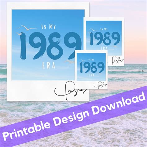 Printable Taylor Swift 1989 Era Digital Design Download - Etsy