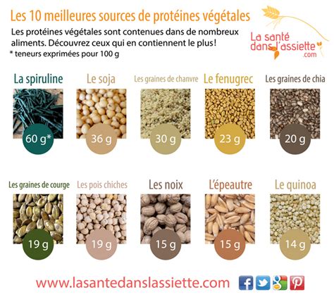 Le Top 10 Des Protéines Végétales Healthy Nutrition Info Comida Vegetariano Et Veganos