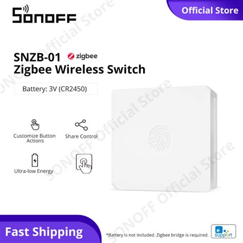 Sonoff Snzb Zigbee Wireless Switch Smart Home Switch Wireless Button