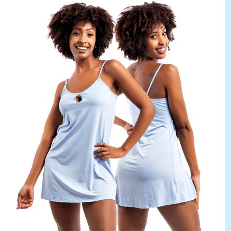 Camisola Curta de Dormir Pijama Feminino sem Bojo Viére Luxe Lingerie
