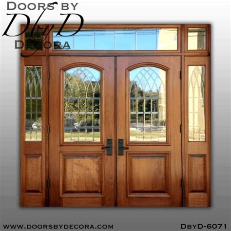 Custom Commercial Double Doors And Sidelites Wood Doors By Decora