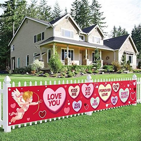 Katchon Valentines Banner Conversation Hearts Decorations